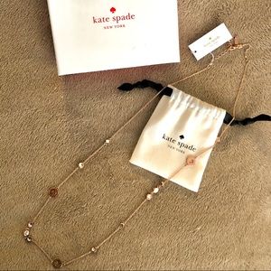 Kate Spade Spot the Spade Scatter Necklace Rose G